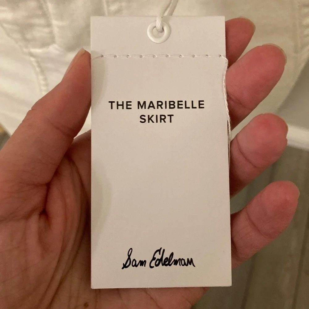 Sam Edelman The Maribelle Skirt White Denim Size 4/27